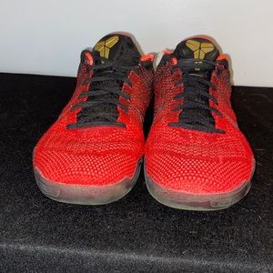 Kobe 11 red and black.